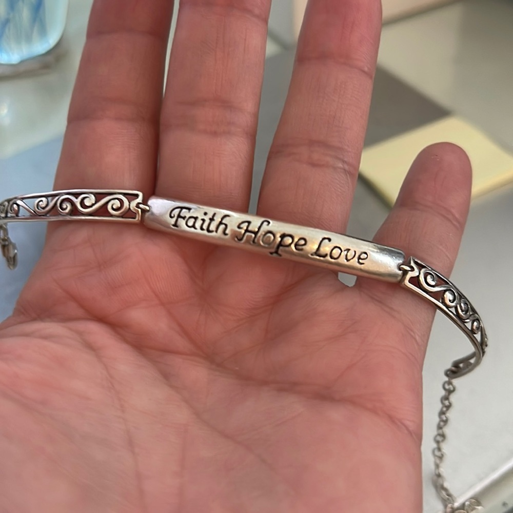 Silver Bracelet With Message - image 1
